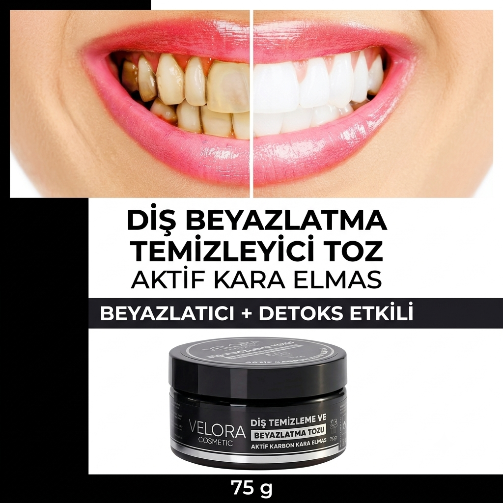 Velora Karbon Diş Beyazlatma Tozu